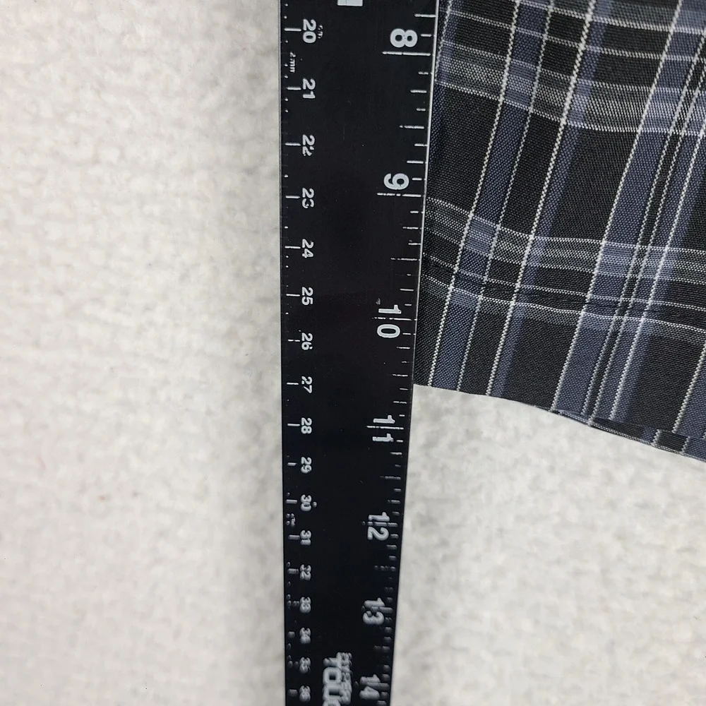 Adidas Shorts Mens 34 Black‎ Gray Purple Plaid 10